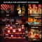 Edge Collections – 24 Inch – LED Lighted Liquor Bottle Display Shelf 3-Step with App & Remote Control – 1 Piece